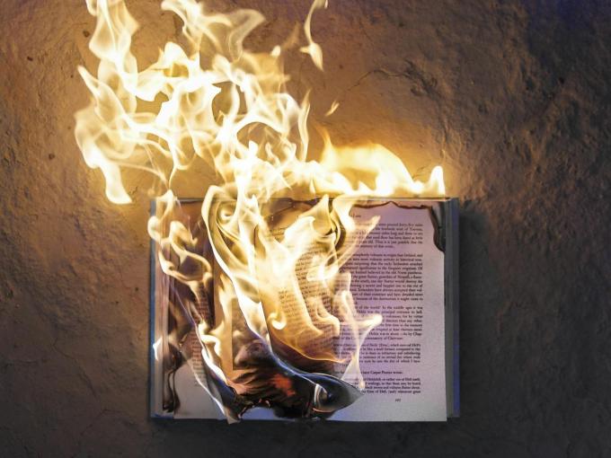 burning book
